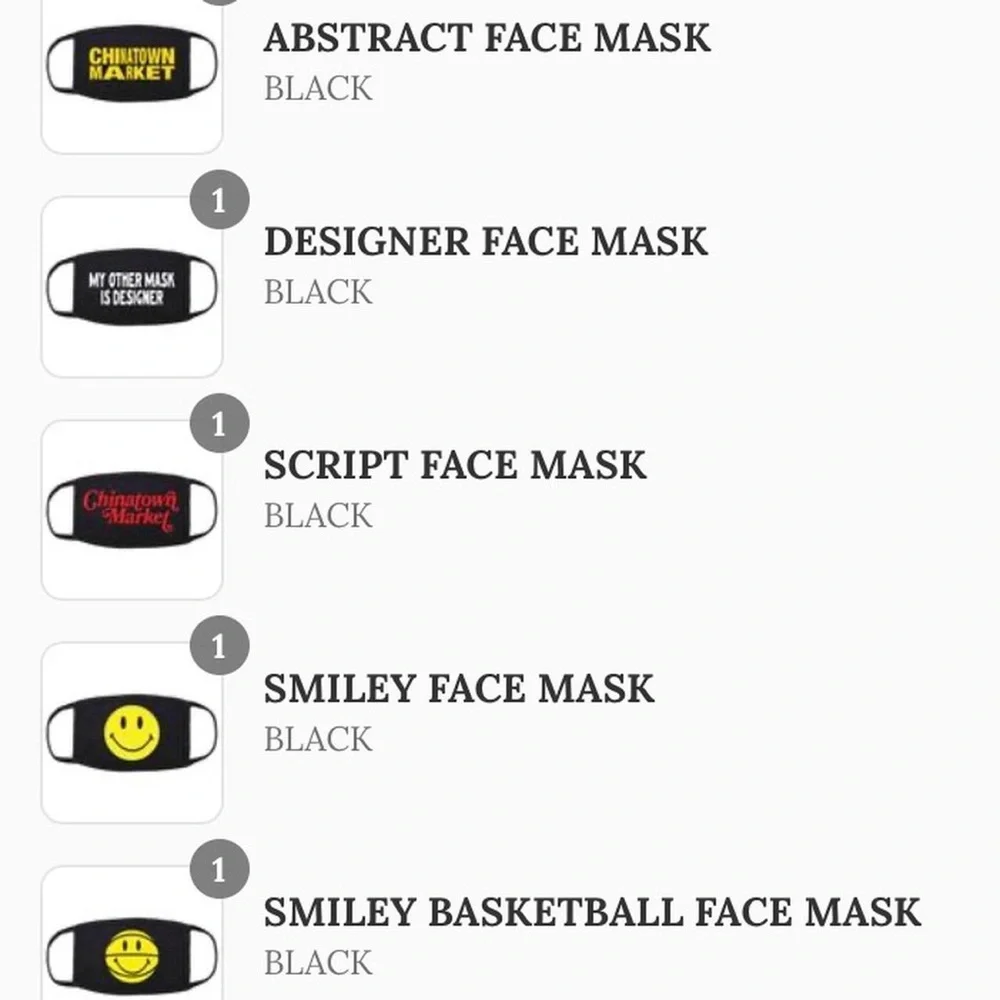 Chinatown Market ‘Designer’ Logo Face Mask (SS20)